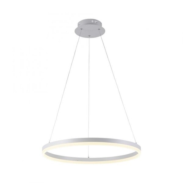 LED Pendelleuchte Weiß dimmbar 38 W 3000 K Ø60 cm Ring