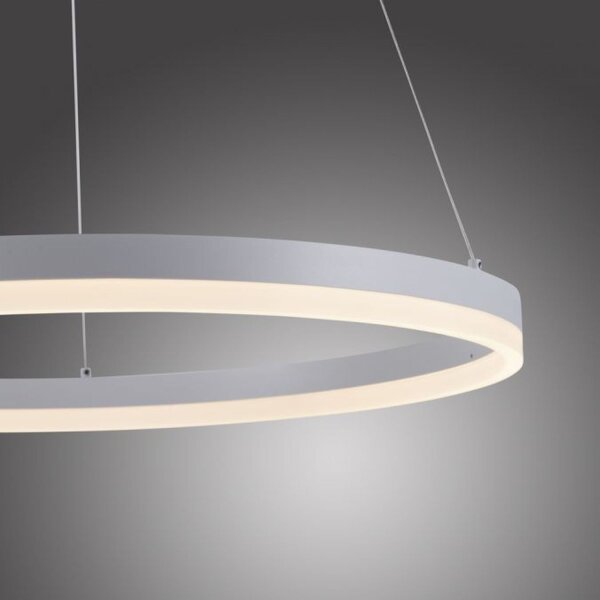 LED Pendelleuchte Weiß dimmbar 38 W 3000 K Ø60 cm Ring