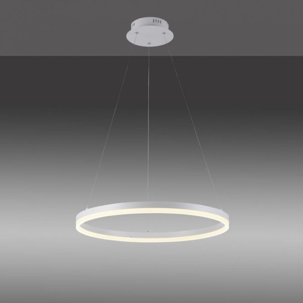 LED Pendelleuchte Weiß dimmbar 38 W 3000 K Ø60 cm Ring