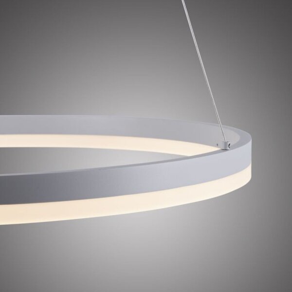 LED Pendelleuchte Weiß dimmbar 38 W 3000 K Ø60 cm Ring