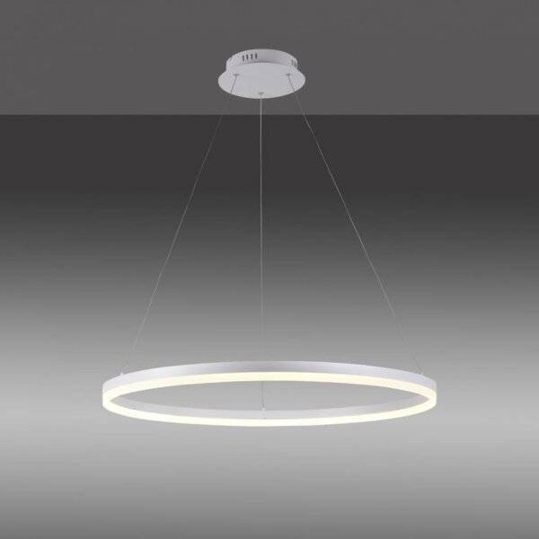 LED Pendelleuchte Weiß dimmbar 52 W 3000 K Ø80 cm Ring