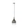 Suspension élégante verre chrome anthracite E27 Ø20 cm