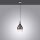 Suspension élégante verre chrome anthracite E27 Ø20 cm