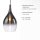 Suspension élégante verre chrome anthracite E27 Ø20 cm