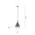 Suspension élégante verre chrome anthracite E27 Ø20 cm