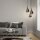 Suspension élégante verre chrome anthracite E27 3-flmg