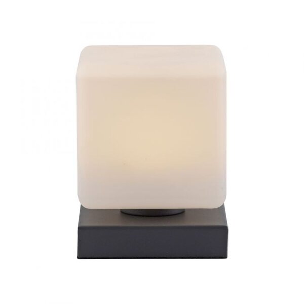 Lampe de table LED anthracite verre 16 cm 580 lm dimmable