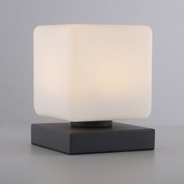 Lampe de table LED anthracite verre 16 cm 580 lm dimmable