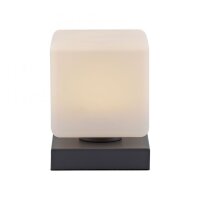 LED Tischleuchte Anthrazit Glas 16 cm 580 lm dimmbar