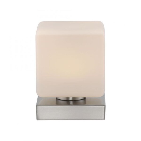 Lampe de table LED verre 16 cm 5 W 580 lm dimmable en acier