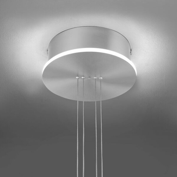 Lampe LED à suspendre Abat-jour en verre dimmable Télécommande 4350 lm