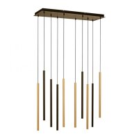 LED Pendelleuchte Schwarz Messing Metall dimmbar