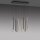 LED Pendelleuchte Schwarz Messing Metall dimmbar