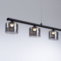 LED Pendelleuchte Rauchglas blendarm 80 cm lang 20 W