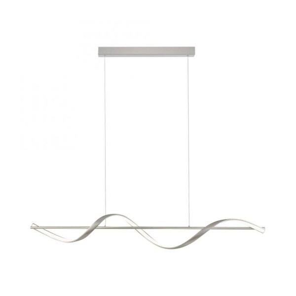 LED Pendelleuchte Silber Fernbedienung 121 cm dimmbar