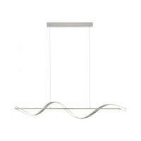 LED Pendelleuchte Silber Fernbedienung 121 cm dimmbar