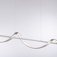 LED Pendelleuchte Silber Fernbedienung 121 cm dimmbar