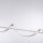 LED Pendelleuchte Silber Fernbedienung 121 cm dimmbar