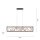 LED Hängelampe Schwarz Gold Metall L:110 cm dimmbar
