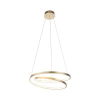 LED Pendelleuchte in Blattgold B:55 cm 4000 lm dimmbar