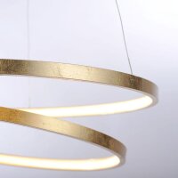 LED Pendelleuchte in Blattgold B:55 cm 4000 lm dimmbar
