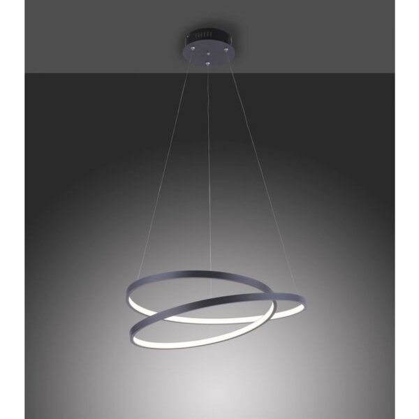 LED Pendelleuchte Schwarz B:55 cm 4000 lm dimmbar