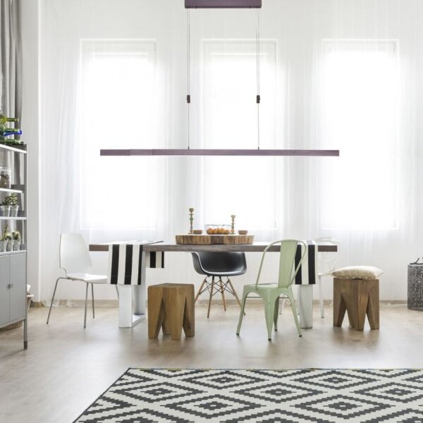 Suspension LED ajustable Touch 4680 lm brun sépia