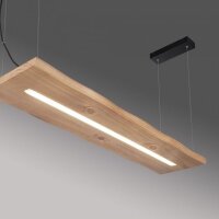 LED Pendelleuchte Holz Fernbedienung L:120 cm dimmbar