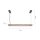 LED Pendelleuchte Holz Fernbedienung L:120 cm dimmbar