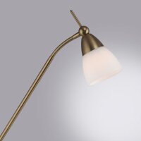 Lampadaire flexible en laiton ancien variateur verre 163 cm