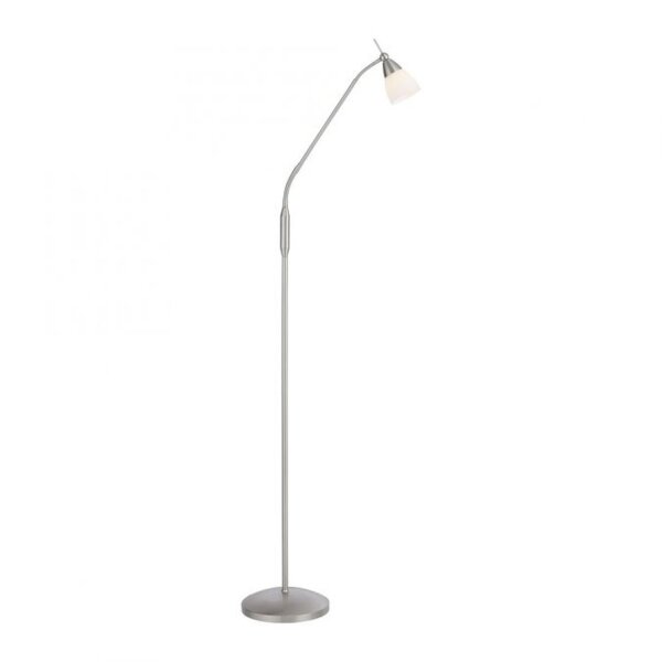 Verstellbare Stehleuchte in Silber Dimmer Glas 163 cm