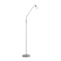 Lampadaire r&eacute;glable en argent variateur verre 163 cm