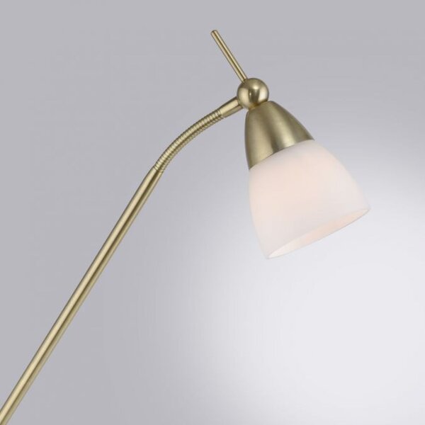 Verstellbare Stehleuchte in Messing Dimmer Glas 163 cm