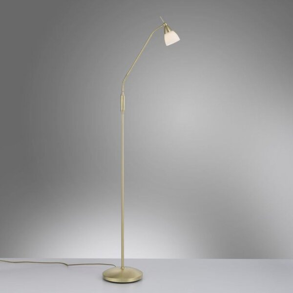 Verstellbare Stehleuchte in Messing Dimmer Glas 163 cm