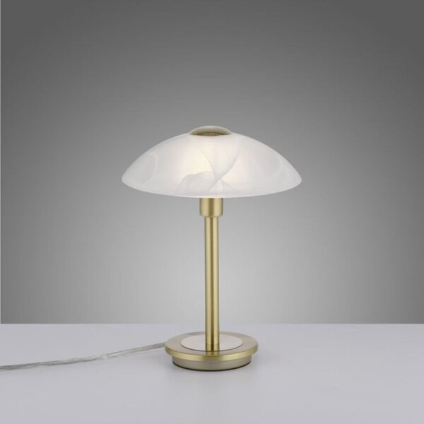 LED Tischleuchte dimmbar in Messing Alabasterglas 3 W
