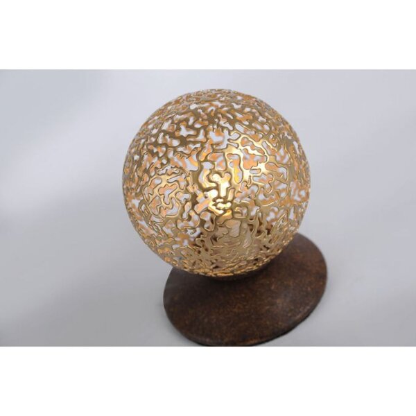 Landhaus Tischlampe Metall Rostbraun Gold 12,5 cm G9