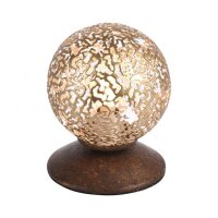 Lampe de table rustique métal brun rouille or 12,5...