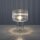 Dekorative Tischleuchte Riffelglas E27 35 cm Pilz rund