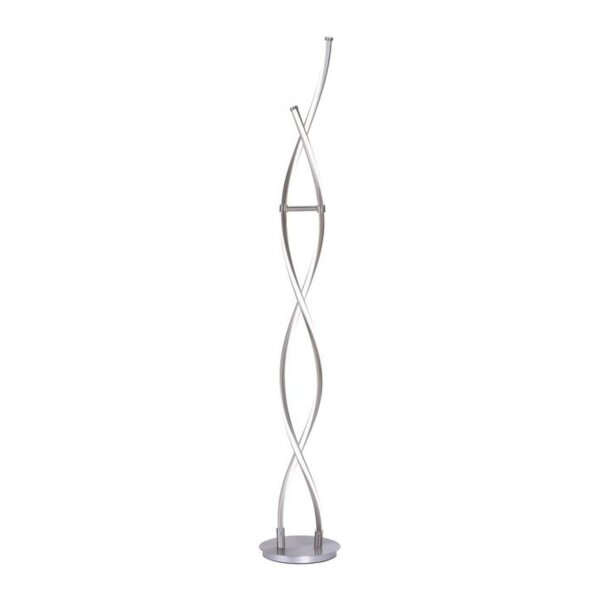 LED Stehleuchte Wellen in Stahl dimmbar 53 W 140 cm