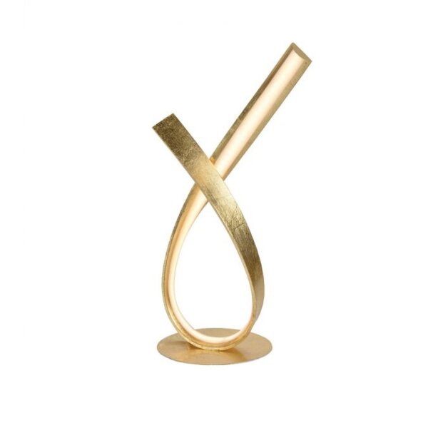 Elégante lampe de table LED en feuille dor 38,5 cm à intensité variable