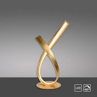Elégante lampe de table LED en feuille dor 38,5 cm...