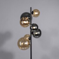 Stehlampe Rauchgrau Bernstein Glas 155 cm G9 2100 lm