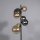 Lampadaire gris fumée ambre verre 155 cm G9 2100 lm