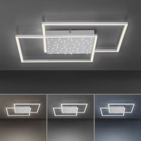 LED Deckenleuchte mit Nachthimmel in Stahl 49 W dimmbar