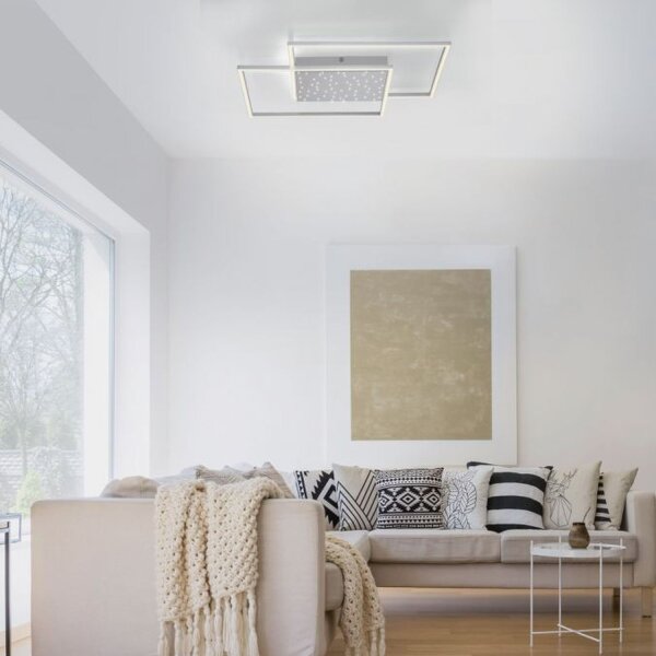 LED Deckenleuchte mit Nachthimmel in Stahl 49 W dimmbar
