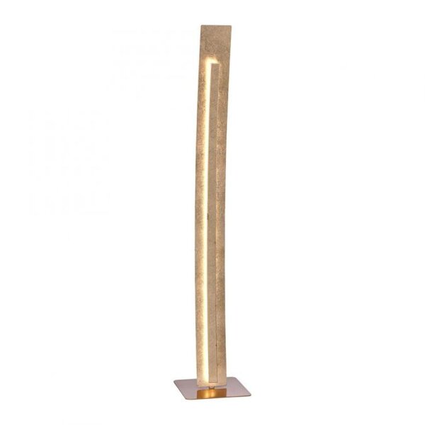 Elegante LED Stehlampe warmweiß 141 cm in Blattgold