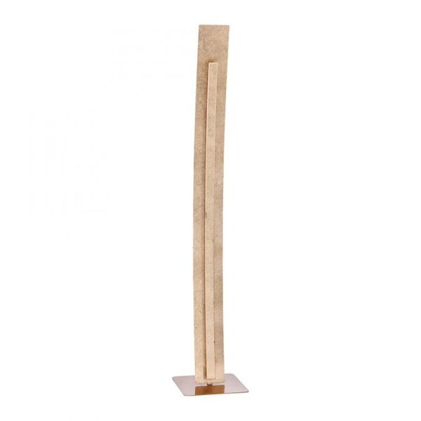 Elegante LED Stehlampe warmweiß 141 cm in Blattgold