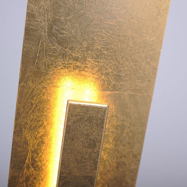 Elegante LED Stehlampe warmweiß 141 cm in Blattgold