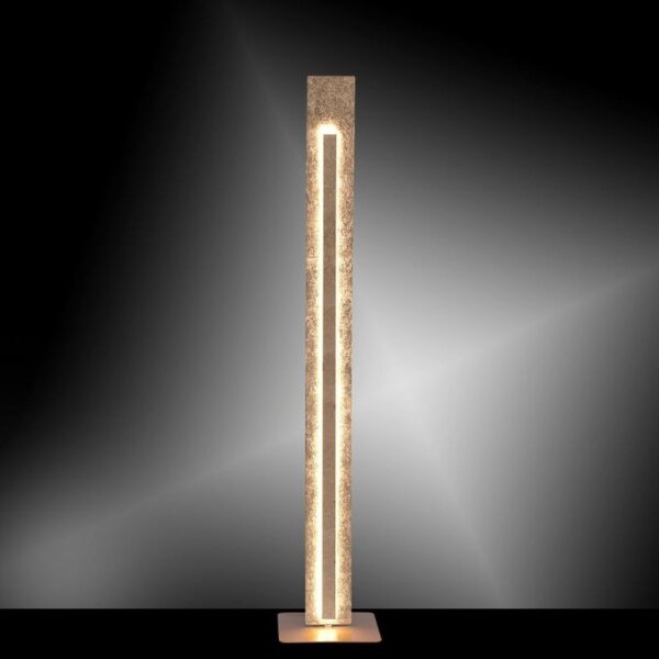 Elegante LED Stehlampe warmweiß 141 cm in Blattgold