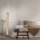 Elegante LED Stehlampe warmweiß 141 cm in Blattgold